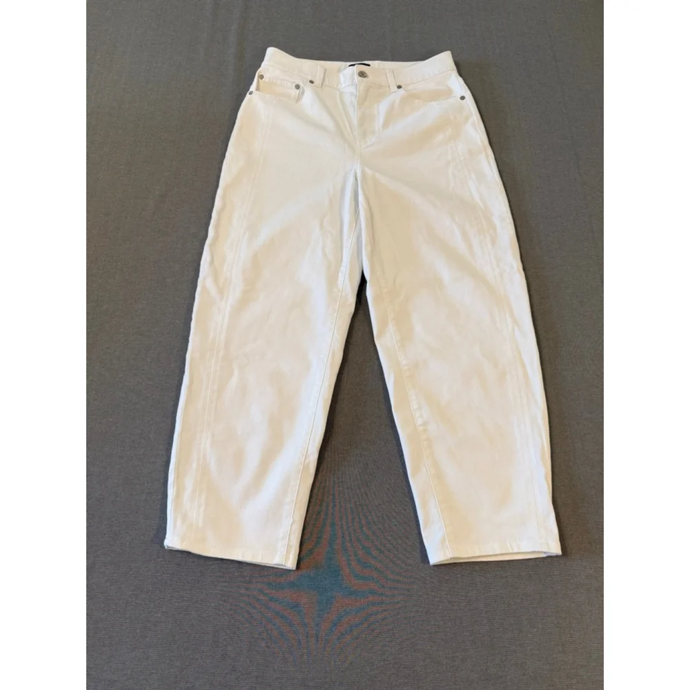 Talbots Relaxed Barrel Jean size 6 white - Picture 4 of 7